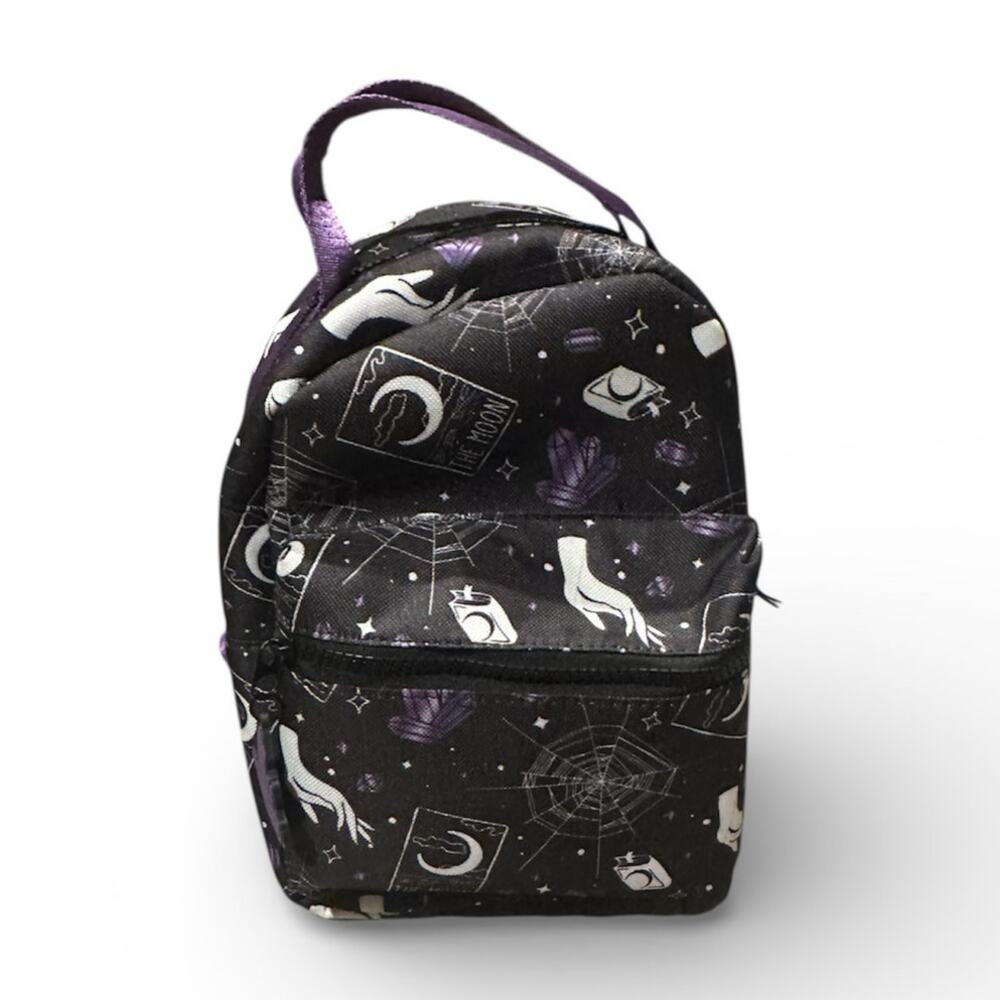 Halloween Purple Tarot Moon Stars Spiderman Backpack